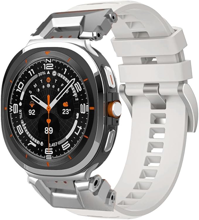 Rugged Sport Band for Galaxy Watch Ultra 7 (26mm Width) Compatible with Samsung Watch Ultra 47mm Strap for Men Breathable Band with Premium TPU & Stainless Steel Metal Connector Rugged Sport Band for Galaxy Watch Ultra 7 (26mm Width) Compatible with Samsung Watch Ultra 47mm Strap for Men Breathable Band with Premium TPU & Stainless Steel Metal Connector